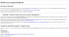 Desktop Screenshot of kaltwasseraquaristik.de