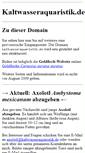 Mobile Screenshot of kaltwasseraquaristik.de