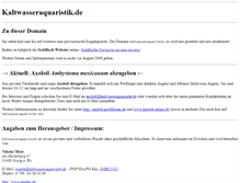 Tablet Screenshot of kaltwasseraquaristik.de